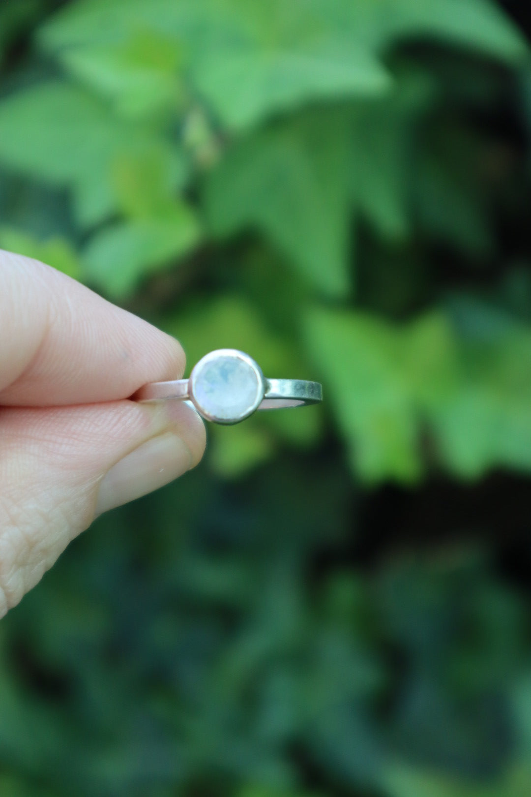 Anillo Solitario Piedra Luna