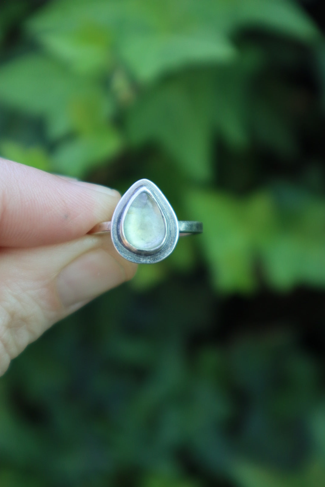 Anillo gota Aguamarina