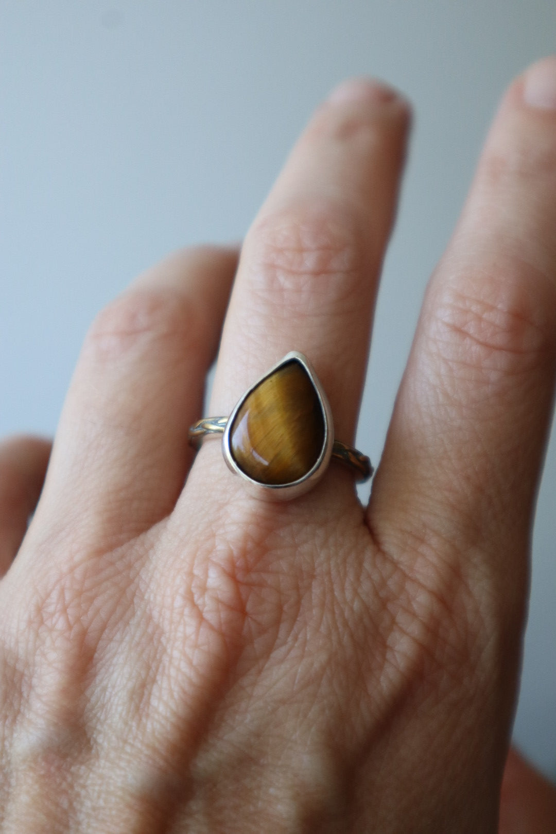 Anillo trenzado Ojo de Tigre