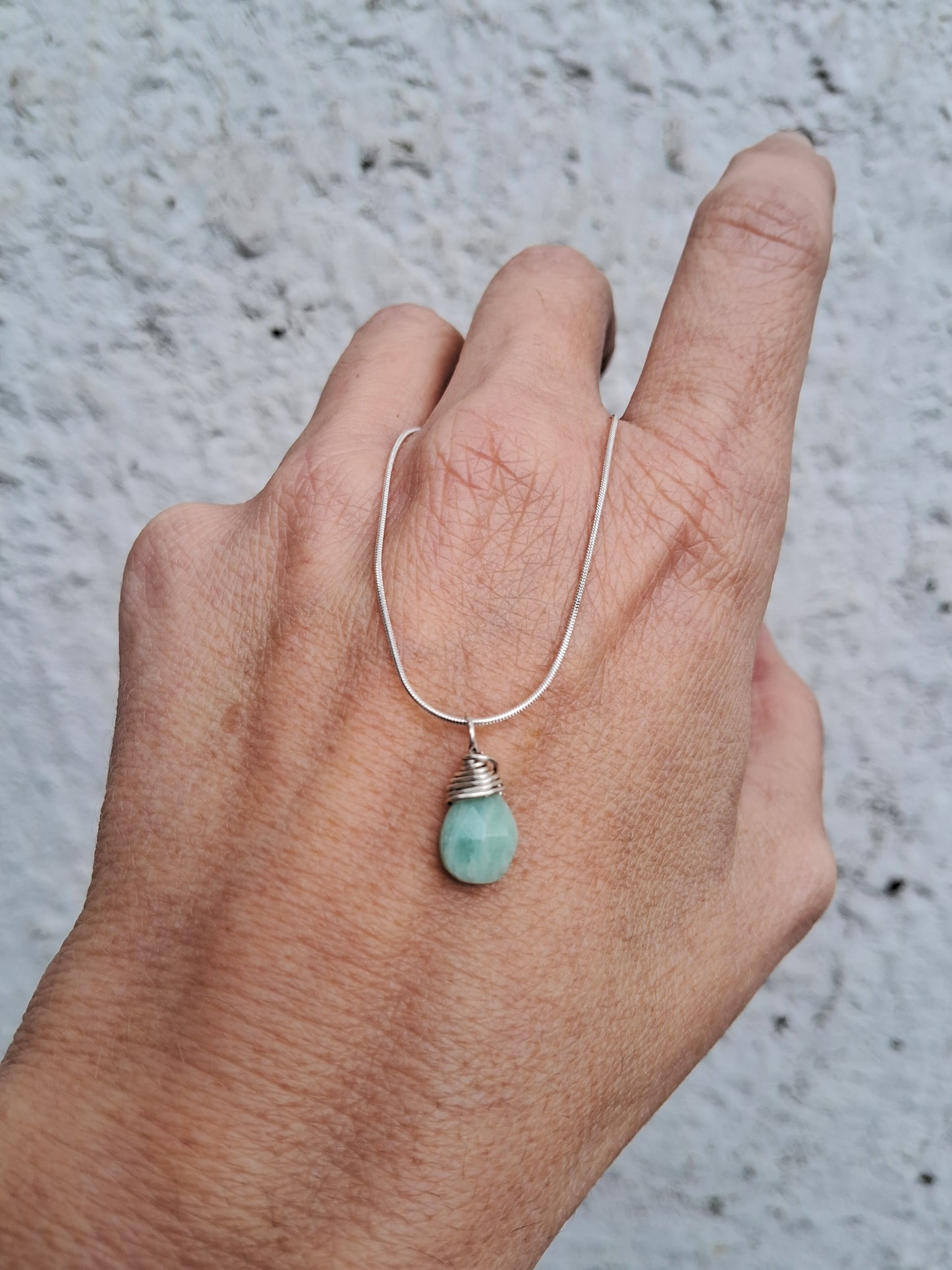 Colgante puntito de Amazonita