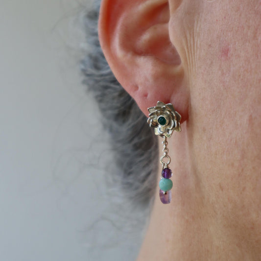 AROS FLOR DE LOTO AVENTURINA