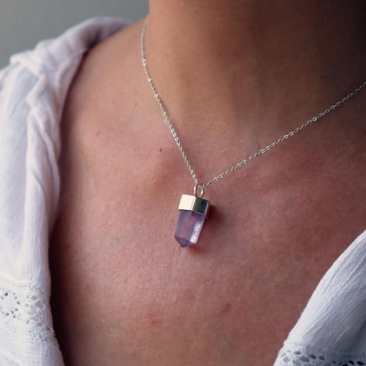 COLLAR PUNTA DE AMATISTA